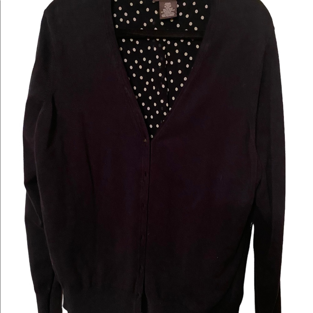 Women 18W/20W Cardigan Navy Blue Button Up by George Me Designs by Mark Eisen